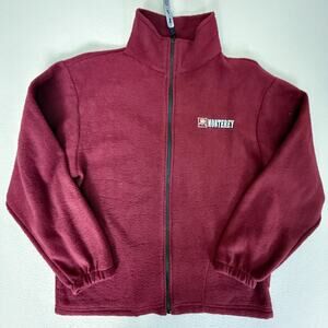 Monterey Embroidered Full Zip Fleece Jacket Maroon Made USA Size M